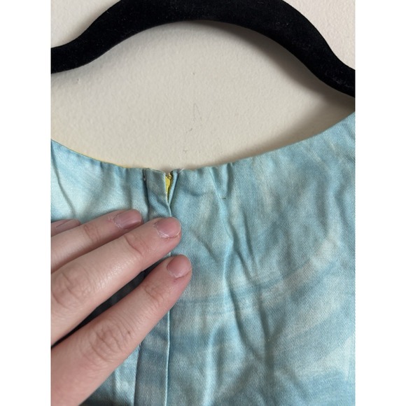 Vintage 70s Florida Handprints Shift Dress Size 10 Screenprint Cotton Retro - Picture 8 of 10